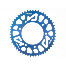 Couronne alu Most 420 - 53 dents Derbi DRD Pro Bleu