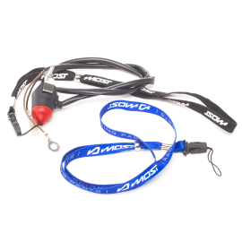 Coupe circuit aimanté Most capuchon rouge lanière bleu