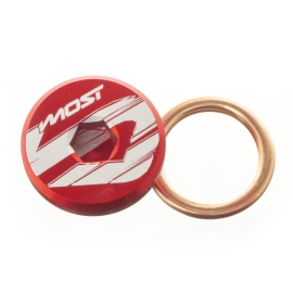 Bouchon de culasse Most Minarelli AM6 rouge