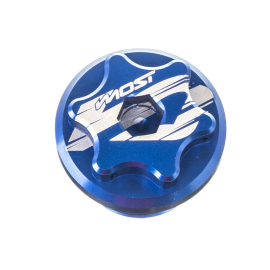 Bouchon carter d'huile Most V2 MBK Booster et Nitro bleu