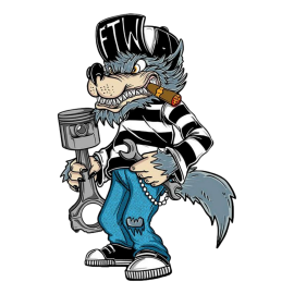 Autocollant / Sticker - LETHAL THREAT Mini TTW Wolf 6 x 8cm