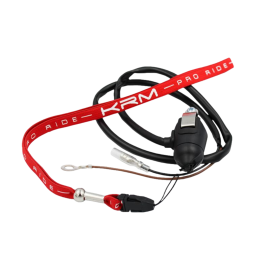 Coupe circuit aimanté KRM Pro Ride noir lanière rouge