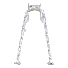 Béquille centrale torsadée chromée adaptable Peugeot 103