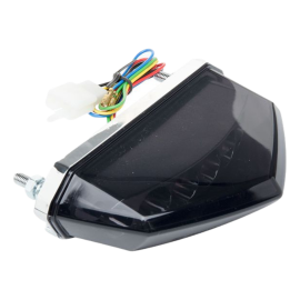 Feu arrière Watts Derbi Senda Noir à LEDs avec clignotants intégrés