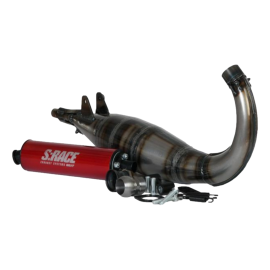 Pot d'échappement 70-80cc MVT S Race SP3 rouge MBK 51