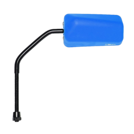 Rétroviseur F1 Rubber Bleu Fluo Mat Réversible