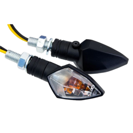 Clignotants Watts Rubis Noir Transparent – Homologués (Paire)