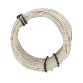 Fil électrique blanc – conducteur simple 1 mm² (12/10) au mètre