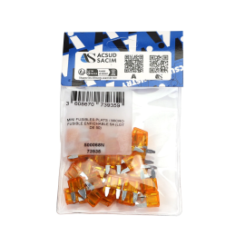Mini fusibles plats enfichables 5A (Lot de 50)