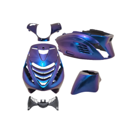 Kit carénage 5 pièces adaptable Piaggio Zip SP RS-1 AC Porsche Cayman Bleu