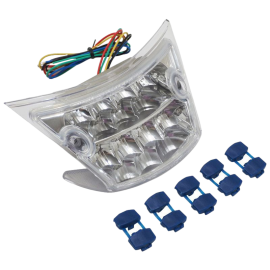 Feu arrière Lexus blanc à LED pour Piaggio 50 Zip avec clignotants intégrés