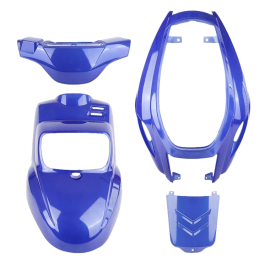 Kit carénage adaptable MBK 50 Booster / Yamaha 50 BWS 2004 à partir de bleu brillant – 4 pièces