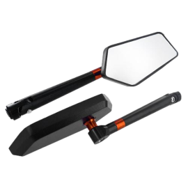 Paire de rétroviseurs Weckio noirs angle réglable M8 x 125 mm