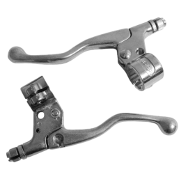 Levier / poignée de frein cyclo alu court M84 poli – simple fixation (paire)