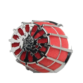 Filtre à air Malossi E5 30° – Rouge/Chrome, Ø 28 mm