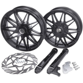 Pack de jantes avec disque de frein oversize noir mat Piaggio Zip après 2000