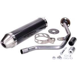 Silencieux Giannelli Yamaha DT 50 R avant 2009 Malaguti XTM, XSM 2004 Carbone