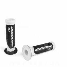 Revêtement poignée ProGrip 732 blanc noir Closed End 125 mm (paire)