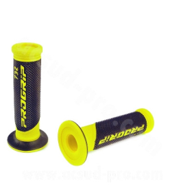 Revêtement poignée ProGrip 732 jaune fluo noir Closed End 125 mm (paire)