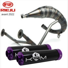Pot Most 50cc 70cc passage haut double sortie Rieju MRT avant 2022 silencieux KRM