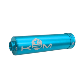 Silenciador de escape KRM 70 90cc de aluminio - Full Azul Turquesa