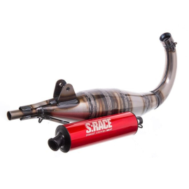 Pot d'échappement 70-80cc MVT S Race SP3 rouge MBK 51