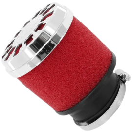 Filtre à Air Malossi E13 Ø42/50/60 Chrome mousse rouge PHBG Mikuni Keihin