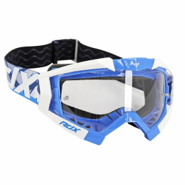 Masque cross ADX MX bleu blanc écran transparent et miroir