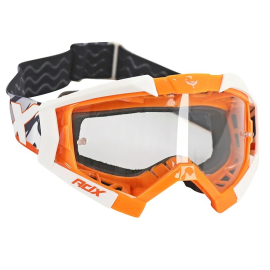 Masque cross ADX MX orange blanc écran transparent et miroir