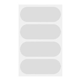 Autocollants casque réfléchissants gris 8x3cm lot de 4