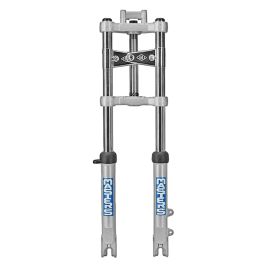 Fourche MBK 51 Peugeot 103 SP RCX SPX - EBR Masters Hydraulique Alu Argent 28mm pour frein à disque