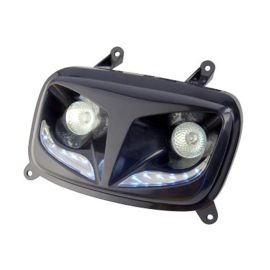 Double Optique MBK Booster YAMAHA Bw's à partir de 2004 - Eyelight Noir à leds 