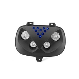 Double Optique MBK Booster YAMAHA Bw's avant 2004 - 4 x 20w Noir à Leds bleu