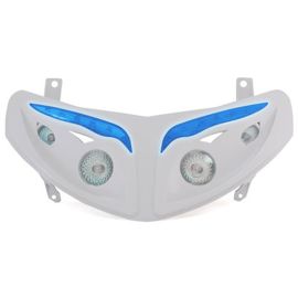 Double Optique Peugeot Speedfight 2 - RR8 Blanc Leds Bleues