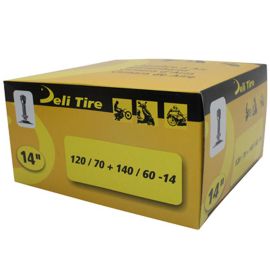 Chambre à air 14 pouces 120x70x14 à 140x60x14 - DELI Valve Droite Schrader