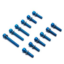 Visserie Carter Kick MBK Booster Nitro YAMAHA BW's Aerox - Alu Bleu