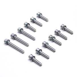 Visserie Carter Kick MBK Booster Nitro YAMAHA BW's Aerox - Alu Chrome