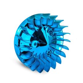 Turbine de Refroidissement MBK Booster Yamaha Bw's - 120mm BLEU Anodisé