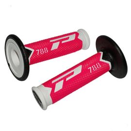 Poignées de Guidon - Progrip 788 Off Road Blanc / Noir / Fuchsia