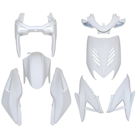 Kit Carénages / Carrosserie MBK Nitro YAMAHA Aerox avant 2013 - Blanc 8 Pièces