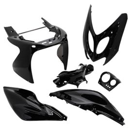 Kit Carénages / Carrosserie MBK Nitro YAMAHA Aerox avant 2013 - Noir brillant 6 pièces