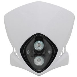 Tête de Fourche / Plaque phare - DUKE 2x20w Blanc