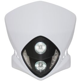 Tête de Fourche / Plaque phare - DUKE à Leds Blanches 2x20w Blanc