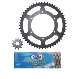 Kit chaîne Aprilia RS RS4 / Derbi GPR / Racing à partir de 2006 - 11 x 53 420 / 108mm 6T AFAM 