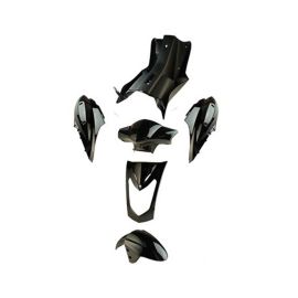 Kit Carénages / Carrosserie Kymco Agility 4T 12p à Selle en 2 Parties - Noir Brillant 6 pièces