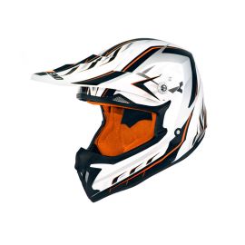 Casque Cross - NoEnd TX696 Defcon 5 Blanc / Orange