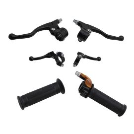 Kit Leviers Frein / Accélérateur - Mini Targa Métal Noir