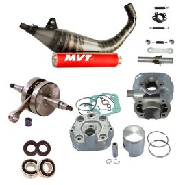 Pack Moteur & Pot 80cc DERBI E2 - Kit POLINI + pot & vilebrequin MVT