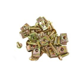 Jeu de 20 Vis + Agrafes pour Carrosserie - 5 x 15 mm