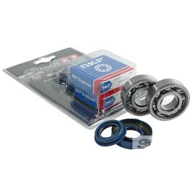 Kit roulements C4 + joints spi vilebrequin MBK Booster Nitro YAMAHA BW'S Aerox - Stage6 cage acier